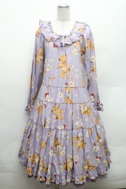 画像1: PINK HOUSE / ひな菊ロンドプリントミディ丈ワンピース  ラベンダー S-26-02-26-028-LO-OP-SA-ZS