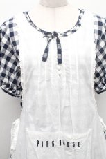 画像3: PINK HOUSE / エプロン付きブロードギンガムワンピース F 紺 S-26-02-26-032-LO-OP-SZ-ZS (3)
