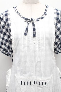 画像3: PINK HOUSE / エプロン付きブロードギンガムワンピース F 紺 S-26-02-26-032-LO-OP-SZ-ZS
