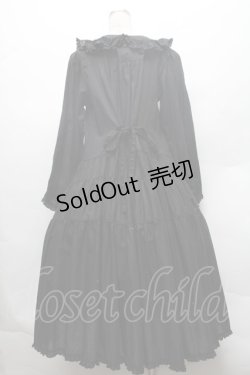 画像2: PINK HOUSE / フリル襟付きローンミディワンピース  ブラック S-26-02-26-034-LO-OP-SA-ZS