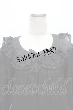 画像3: PINK HOUSE / フリル襟付きローンミディワンピース  ブラック S-26-02-26-034-LO-OP-SA-ZS