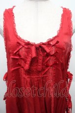 画像4: PINK HOUSE / リボンピンタックタブリエ  赤 S-26-02-26-004-LO-OP-SA-ZS (4)