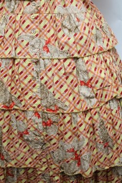 画像5: WONDERFUL WORLD / チェック&うさぎさんワンピース  イエロー S-26-02-26-006-LO-OP-HR-ZS