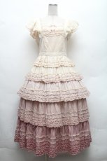 画像1: PINK HOUSE / ローンティアードワンピース  ピンク S-26-02-26-007-LO-OP-SA-ZS (1)