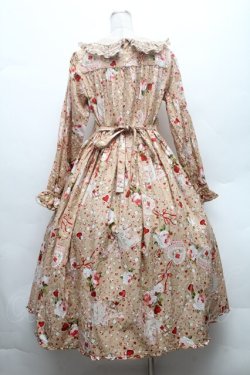 画像2: PINK HOUSE / オーナメントローズプリントミディワンピース  ベージュ S-26-02-26-008-LO-OP-SZ-ZS