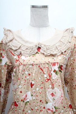 画像3: PINK HOUSE / オーナメントローズプリントミディワンピース  ベージュ S-26-02-26-008-LO-OP-SZ-ZS