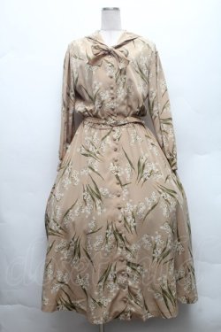 画像1: INGEBORG / 鈴蘭プリントセーラーワンピース  アイボリー S-26-02-26-010-LO-OP-SA-ZS