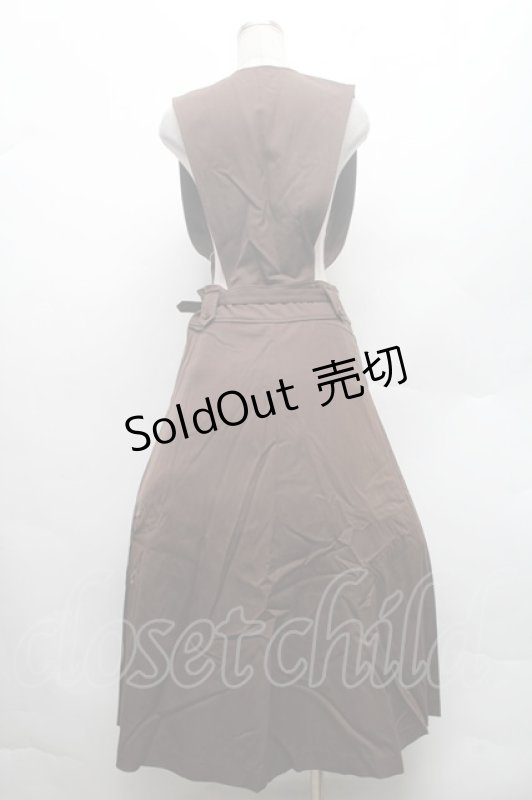 画像2: INGEBORG / ベルト付きジャンパースカート F ブラウン S-26-02-26-011-LO-OP-SZ-ZS (2)