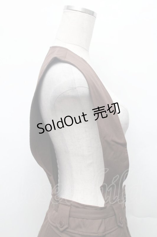 画像3: INGEBORG / ベルト付きジャンパースカート F ブラウン S-26-02-26-011-LO-OP-SZ-ZS (3)