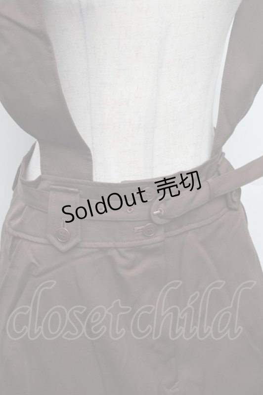 画像4: INGEBORG / ベルト付きジャンパースカート F ブラウン S-26-02-26-011-LO-OP-SZ-ZS (4)