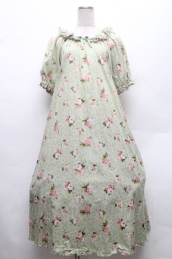 画像1: PINK HOUSE / ブロッサムローズプリントミディワンピース  ハッカ S-26-02-26-012-LO-OP-SA-ZS
