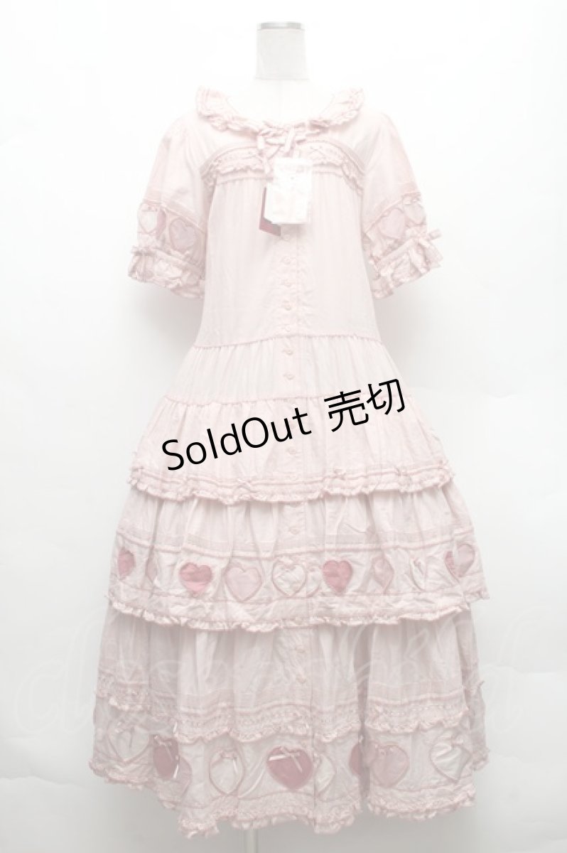 画像1: PINK HOUSE / 関西限定ハートパッチワークワンピース  ピンク S-26-02-26-014-LO-OP-AS-ZS (1)