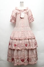 画像1: PINK HOUSE / 関西限定ハートパッチワークワンピース  ピンク S-26-02-26-014-LO-OP-AS-ZS (1)