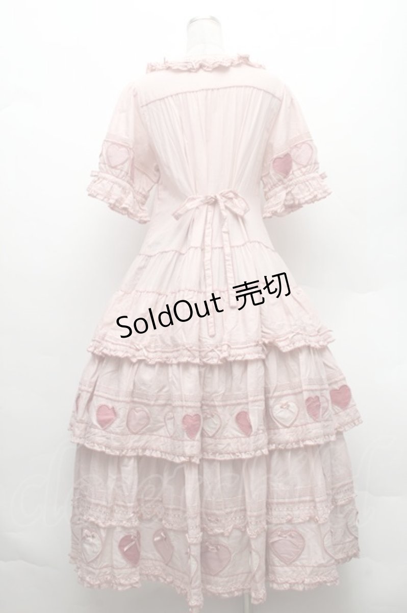 画像2: PINK HOUSE / 関西限定ハートパッチワークワンピース  ピンク S-26-02-26-014-LO-OP-AS-ZS (2)