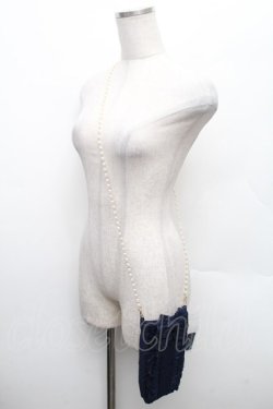 画像3: PINK HOUSE / パールチェーンスマホポシェット  ネイビー S-26-02-26-002-LO-BG-HR-ZS