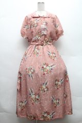 PINK HOUSE / ローズブーケプリントワンピース  ピンク S-26-02-26-016-LO-OP-AS-ZS