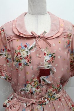 画像4: PINK HOUSE / ローズブーケプリントワンピース  ピンク S-26-02-26-016-LO-OP-AS-ZS