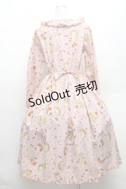 画像2: PINK HOUSE / ピンクハウスパーラープリントミディワンピース  ピンク S-26-02-26-017-LO-OP-SZ-ZS