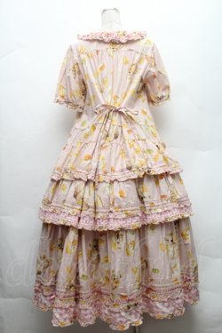 画像2: PINK HOUSE / ハニーレモンテディプリントパッチワークワンピース  ピンク S-26-02-26-020-LO-OP-SA-ZS