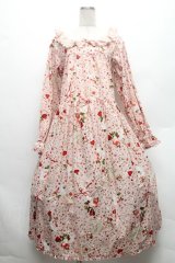 PINK HOUSE / オーナメントローズプリントミディワンピース  ピンク S-26-02-26-021-LO-OP-SZ-ZS