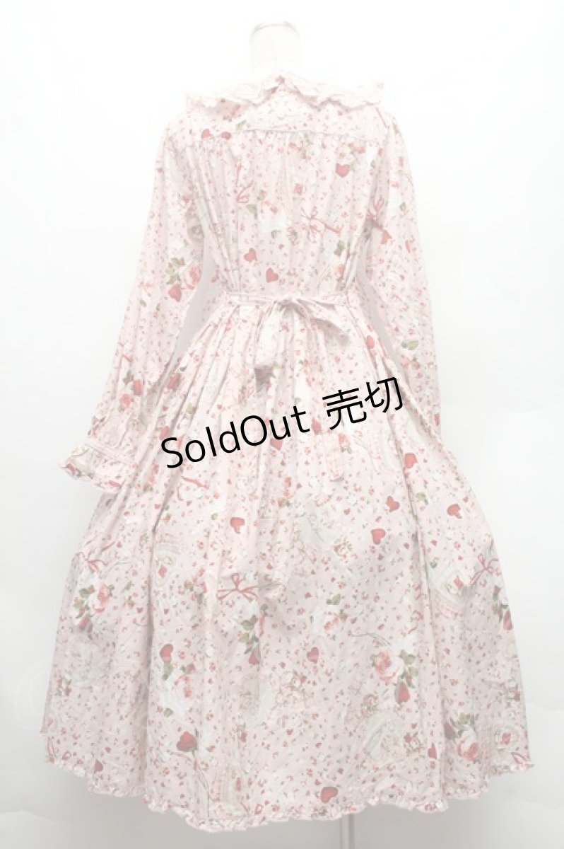 画像2: PINK HOUSE / オーナメントローズプリントミディワンピース  ピンク S-26-02-26-021-LO-OP-SZ-ZS (2)
