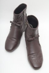 m petit by misako / リボンショートブーツ LL ブラウン S-26-02-28-003-0-ZA-HR-ZS
