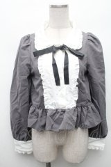 Cherirulu Chocola / MYリボンマルエリブラウス M グレー S-26-02-28-033-LO-BL-AS-ZS