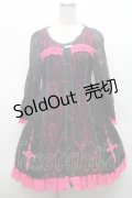 PUNK / レースワンピース  黒ｘピンク S-26-02-28-041-PU-OP-AS-ZS