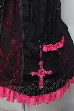 画像4: PUNK / レースワンピース  黒ｘピンク S-26-02-28-041-PU-OP-AS-ZS