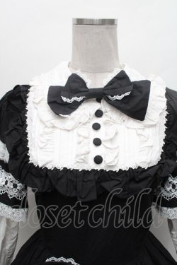 画像4: AND ROMIO / モノトーンゴシックドレス  黒ｘ白 S-26-02-28-043-EL-OP-AS-ZS