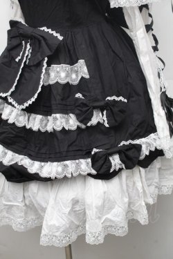 画像5: AND ROMIO / モノトーンゴシックドレス  黒ｘ白 S-26-02-28-043-EL-OP-AS-ZS