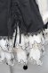 画像5: 中国ロリータ / 裾レースシャーリングジャンパースカートセット  黒ｘ白ｘキナリ S-26-02-28-044-LO-BL-HR-ZS (5)