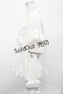 画像9: 中国ロリータ / 裾レースシャーリングジャンパースカートセット  黒ｘ白ｘキナリ S-26-02-28-044-LO-BL-HR-ZS