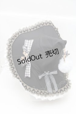 画像12: 中国ロリータ / 裾レースシャーリングジャンパースカートセット  黒ｘ白ｘキナリ S-26-02-28-044-LO-BL-HR-ZS