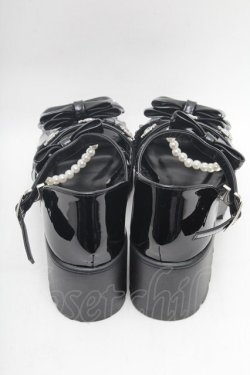 画像3: Lovely Tency / 眞白ありすコラボ/ビジューリボンサンダル LL 黒 S-26-02-28-004-LO-SH-TE-ZS