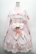 中国ロリータ / うさぎプリントジャンパースカートセット  ピンク S-26-02-28-047-LO-OP-HR-ZS