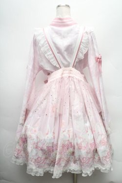 画像2: 中国ロリータ / うさぎプリントジャンパースカートセット  ピンク S-26-02-28-047-LO-OP-HR-ZS