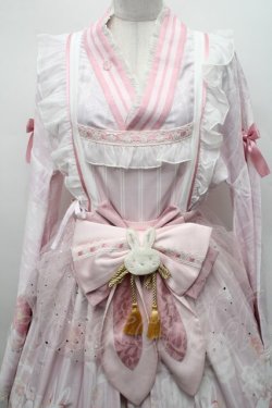 画像3: 中国ロリータ / うさぎプリントジャンパースカートセット  ピンク S-26-02-28-047-LO-OP-HR-ZS