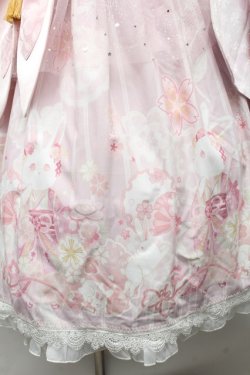 画像4: 中国ロリータ / うさぎプリントジャンパースカートセット  ピンク S-26-02-28-047-LO-OP-HR-ZS