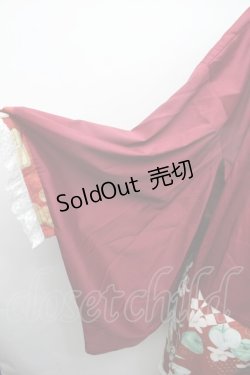 画像3: NyanNyan Star / 和柄ｘ洋梨ジャンパースカートセット  ワイン S-26-02-28-048-LO-OP-HR-ZS