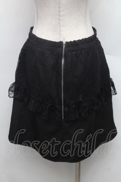 画像2: Dear My Love / レースレイヤードスカート  黒 S-26-02-28-055-EL-SK-AS-ZS