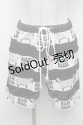 MALKOMALKA / ひつじ柄ショートパンツ  黒ｘ白 S-26-02-28-057-PU-TO-HR-ZS