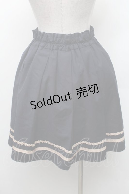 画像2: axes femme / サイドベルトプリーツスカート  紺 S-26-02-28-058-AX-SK-HR-ZS (2)