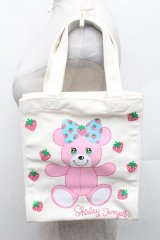 Shirley Temple / ストロベリーベアトートバッグ  白 S-26-02-28-012-ET-TO-HR-ZS