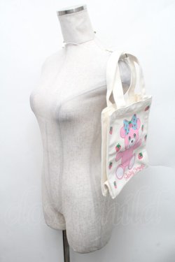 画像3: Shirley Temple / ストロベリーベアトートバッグ  白 S-26-02-28-012-ET-TO-HR-ZS