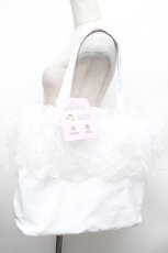 画像1: Lovely Tency / 眞白ありすコラボ/TT*MA*フリルトートBAG  淡白 S-26-02-28-020-LO-BG-TE-ZS (1)