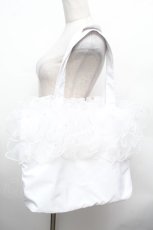 画像2: Lovely Tency / 眞白ありすコラボ/TT*MA*フリルトートBAG  淡白 S-26-02-28-020-LO-BG-TE-ZS (2)