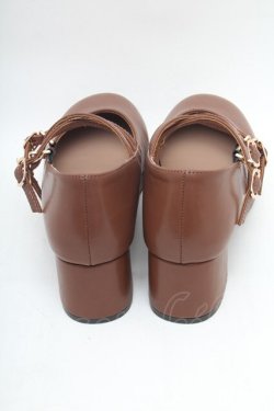 画像3: axes femme / 3連ストラップおでこパンプス L ブラウン S-26-02-28-002-AX-SH-AS-ZS