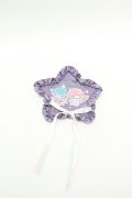 PINK HOUSE / Little Twin Stars×PINK HOUSE 刺しゅう入り星形ワッペンブローチ  パープル S-26-03-01-001-LO-ZA-HR-ZS