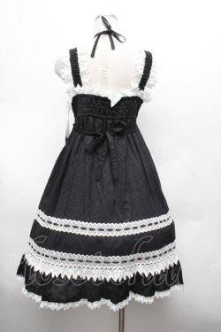 画像3: BABY,THE STARS SHINE BRIGHT / はわせベビードールジャンパースカート  黒ｘ白 S-26-03-01-032-BA-OP-HR-ZS